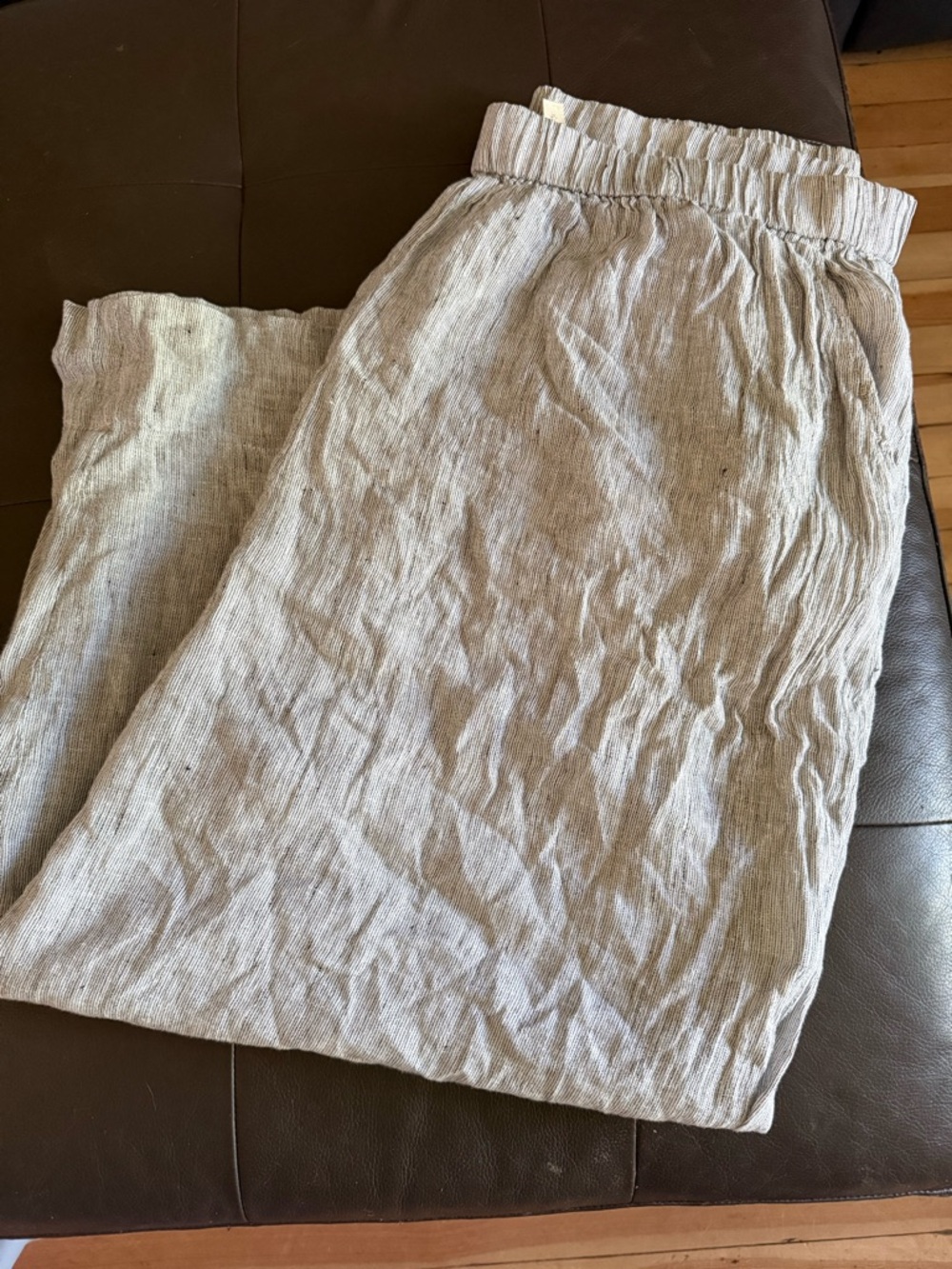 Women’s Eileen Fisher organic linen striped pants size XL